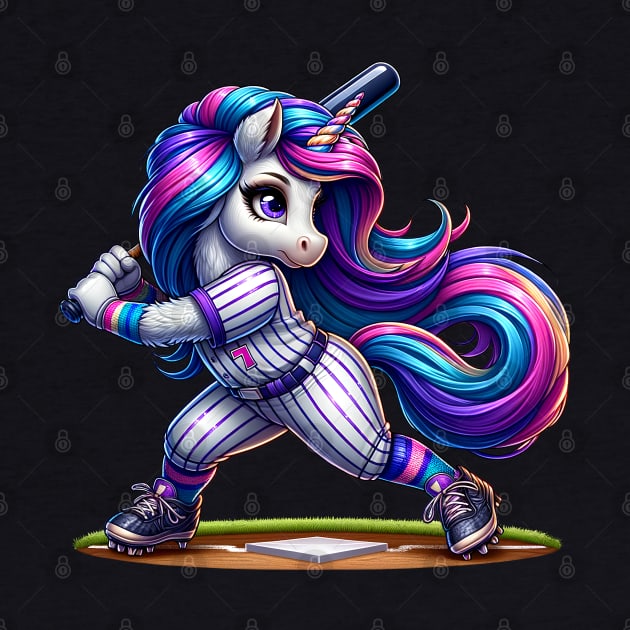 Unicorn Softball Team Player Coach by E